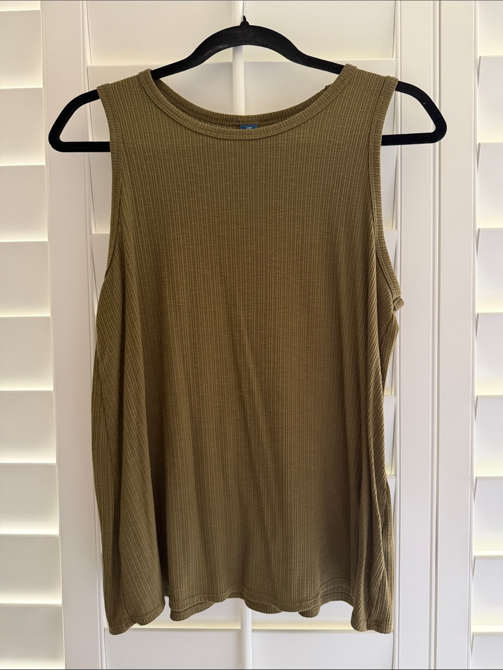 Old Navy Olive Ribbed Sleeveless Tank